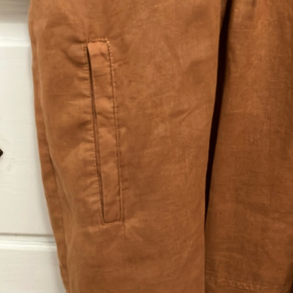 Quince Terracotta Linen Swing Mini Dress Size M - Picture 4 of 6